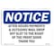 Signmission Sign, 7" H, Plastic, After Hours Payment & Outgoing Mail Drop Sign, Landscape, L-10068 OS-NS-P-710-L-10068 - alternate 1